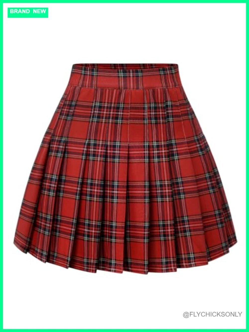 High Waist Mini Pleated Skirt Tennis Skater Casual Cheerleader